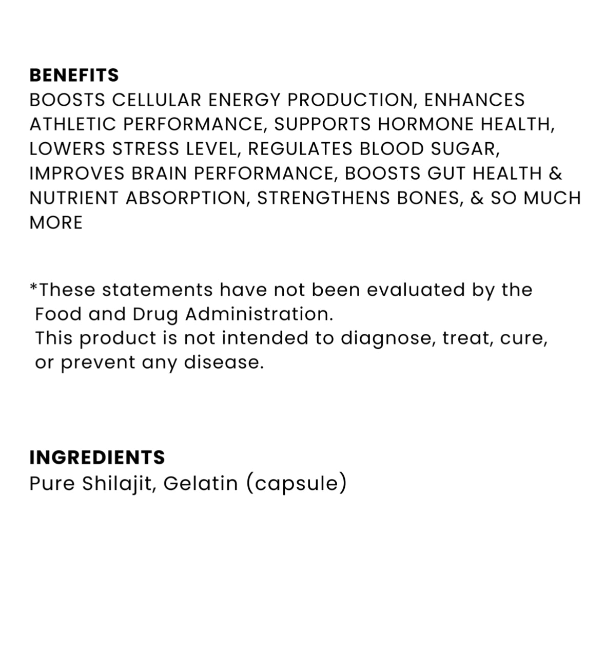 Shilajit 300mg 120 Capsules